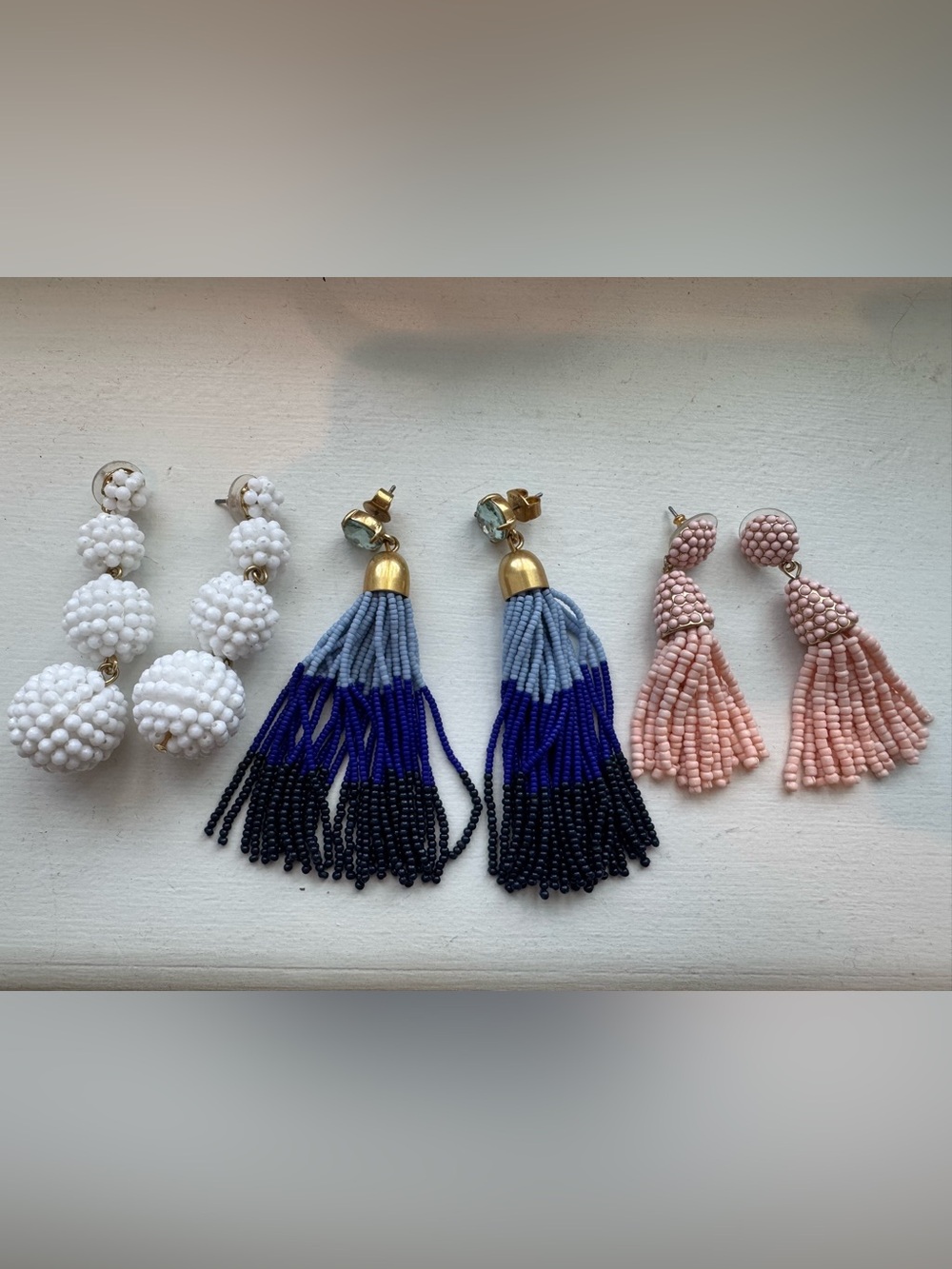 3 pairs of statement earrings